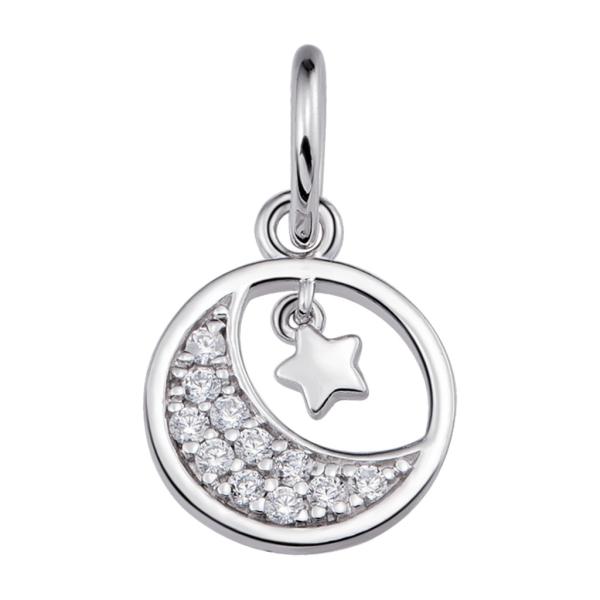 Charm Bạc đính đá ECZ